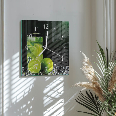 Square wall clock Calcium carbonate