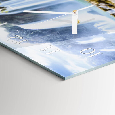 Square wall clock Waterfall