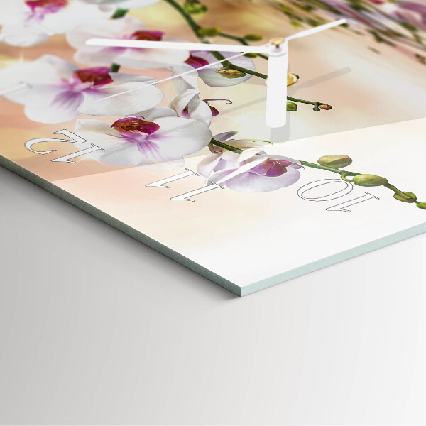 Square wall clock Orchid