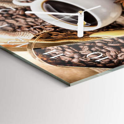 Square wall clock Coffee