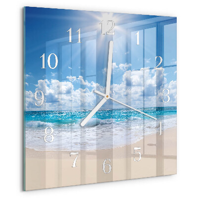 Square wall clock Sea