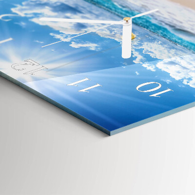 Square wall clock Sea