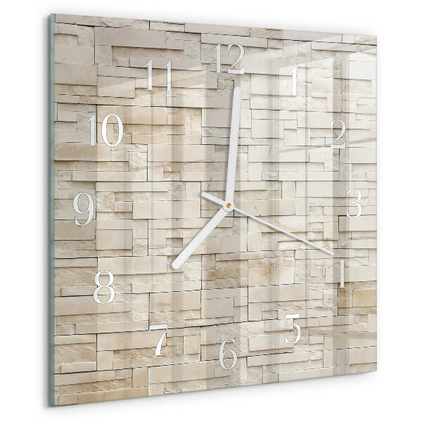Square wall clock Stone Wall