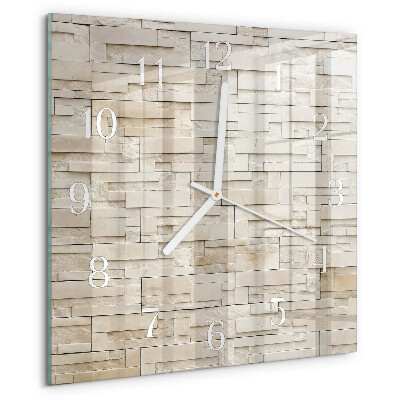 Square wall clock Stone Wall
