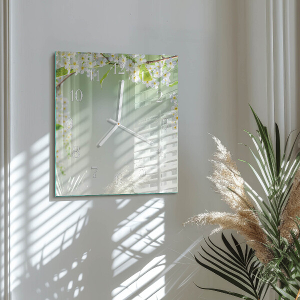 Square wall clock Spring