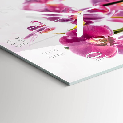 Square wall clock Orchid