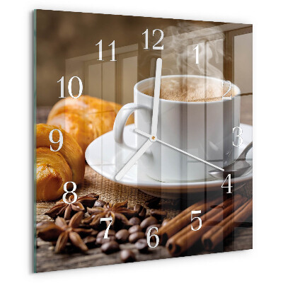 Square wall clock Cinnamon Anise