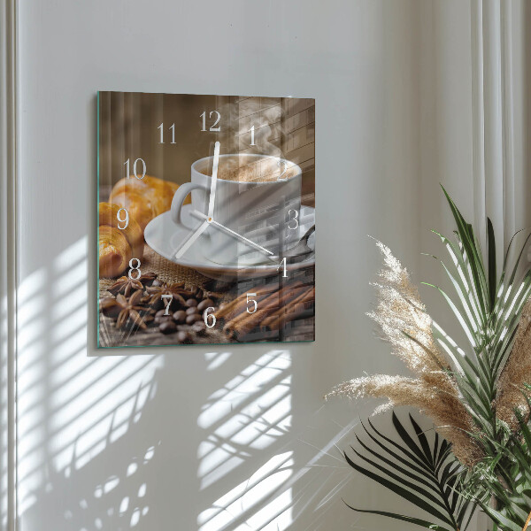 Square wall clock Cinnamon Anise
