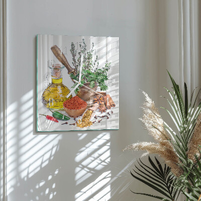 Square wall clock Spices