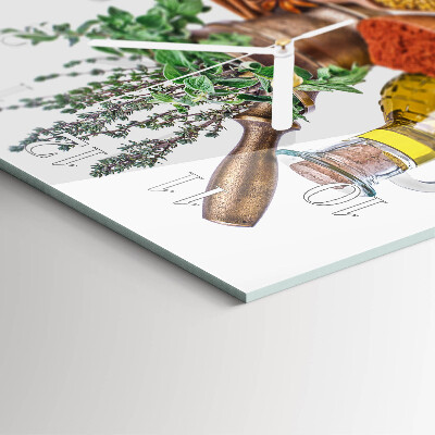 Square wall clock Spices