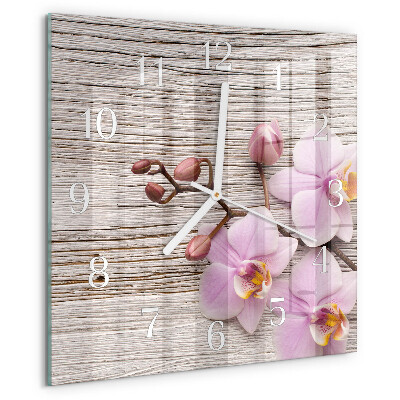 Square wall clock Orchid