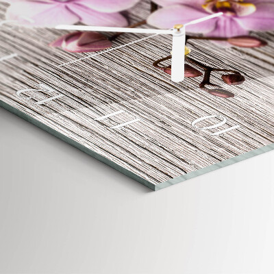 Square wall clock Orchid