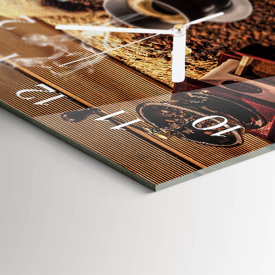 Square wall clock Coffee Beans
