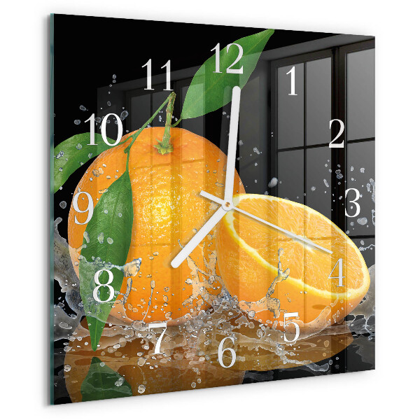 Square wall clock Oranges