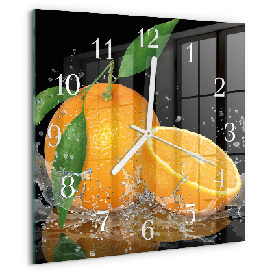 Square wall clock Oranges