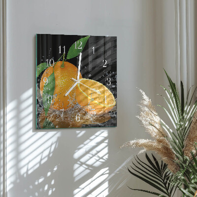 Square wall clock Oranges