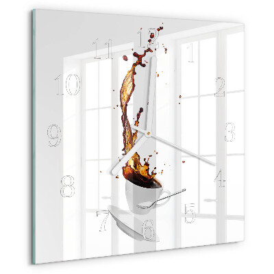 Square wall clock Coffee