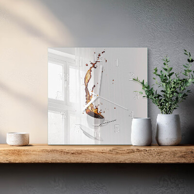 Square wall clock Coffee