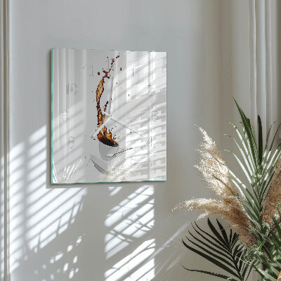 Square wall clock Coffee
