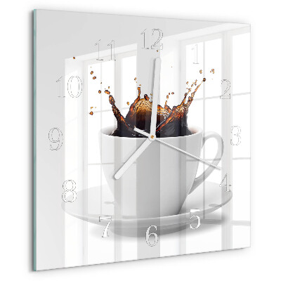 Square wall clock Coffee