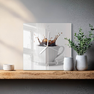 Square wall clock Coffee