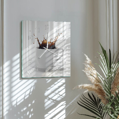 Square wall clock Coffee