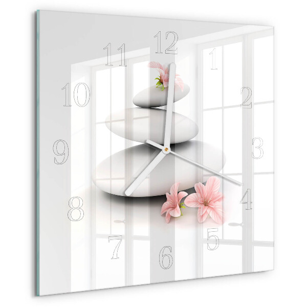 Square wall clock Stones