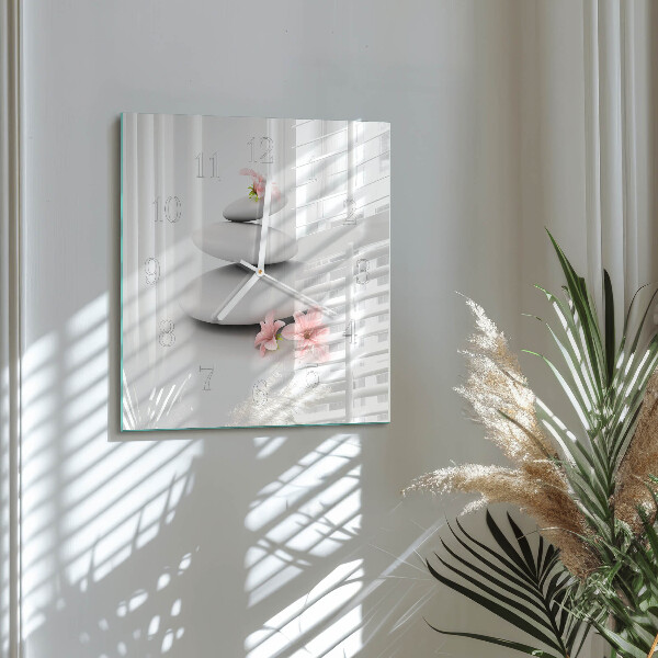 Square wall clock Stones