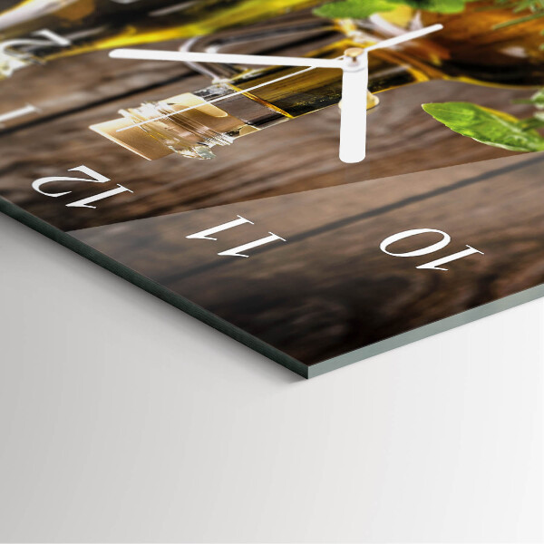 Square wall clock Oil