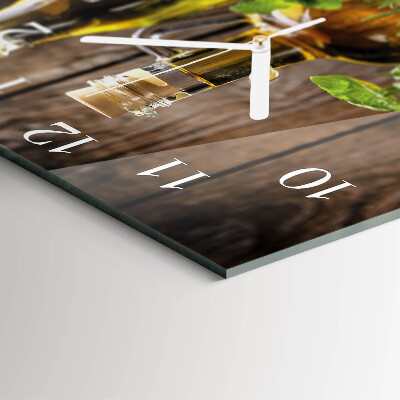 Square wall clock Oil