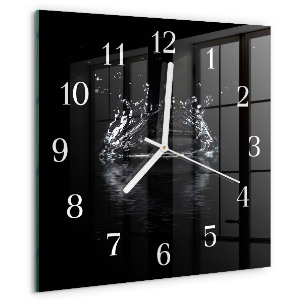 Square wall clock Water