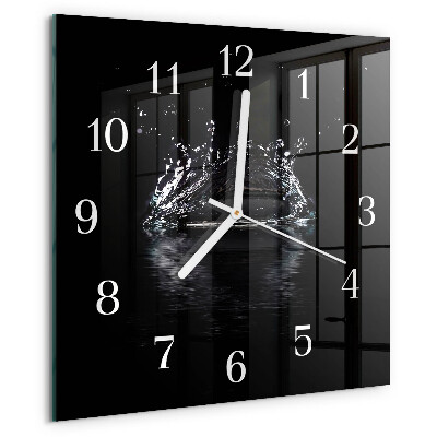 Square wall clock Water