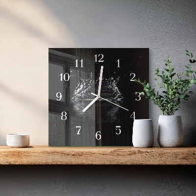 Square wall clock Water
