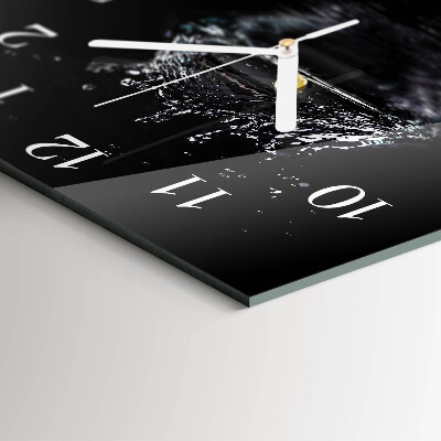 Square wall clock Water