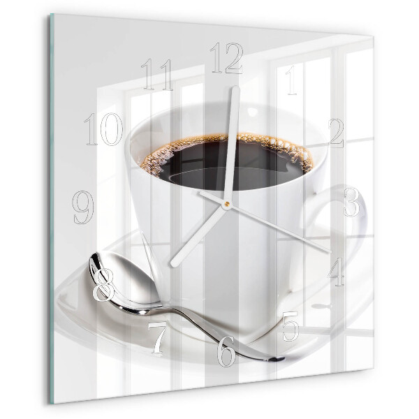 Square wall clock Coffee
