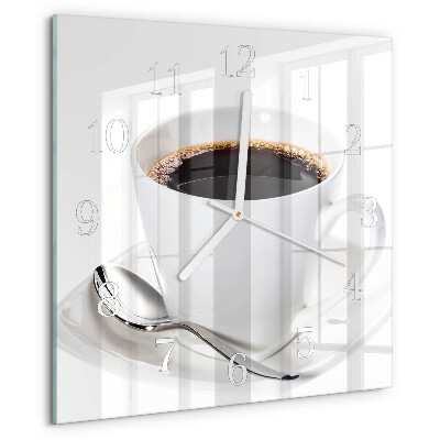 Square wall clock Coffee