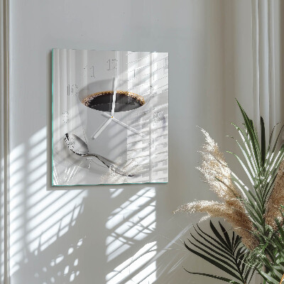 Square wall clock Coffee
