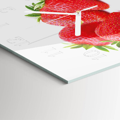 Square wall clock Strawberries