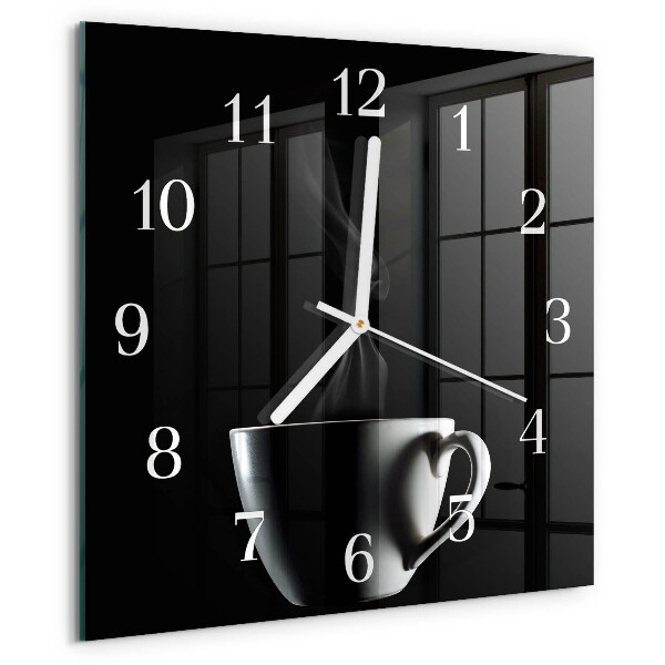 Square wall clock Cup