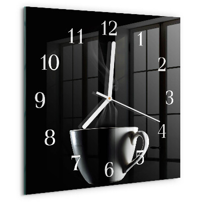 Square wall clock Cup