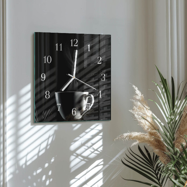 Square wall clock Cup