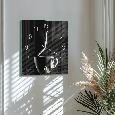 Square wall clock Cup