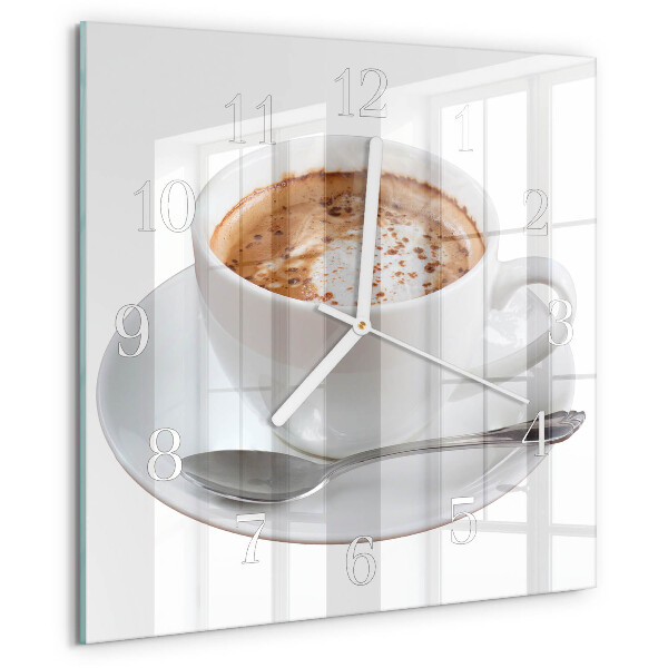 Square wall clock Coffee