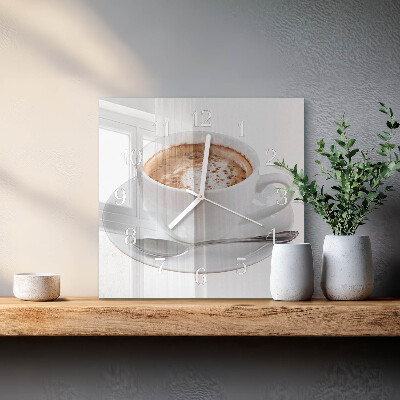 Square wall clock Coffee