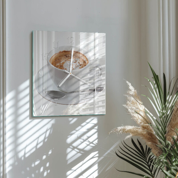 Square wall clock Coffee
