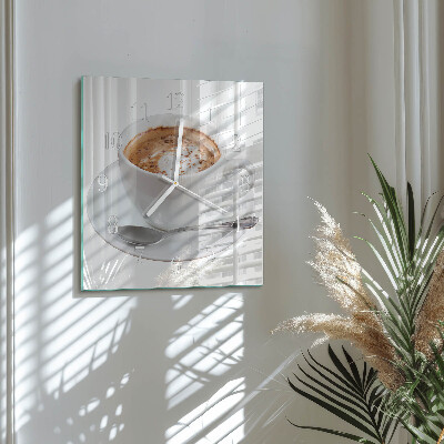 Square wall clock Coffee