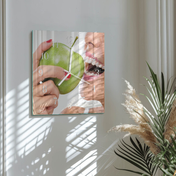 Square wall clock Apple