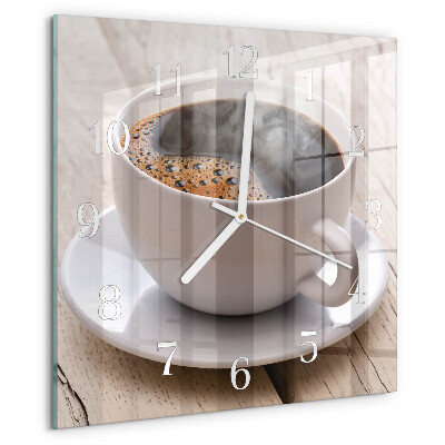 Square wall clock Coffee