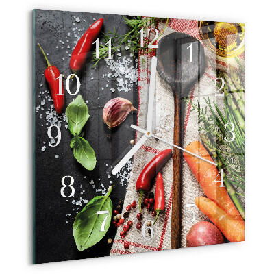 Square wall clock Spices