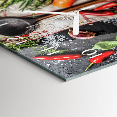 Square wall clock Spices